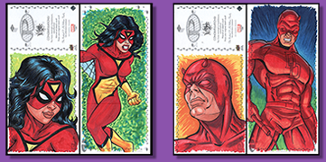 Marvel comics Sketch cards